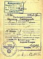 Gestapo border inspection stamp - 1938