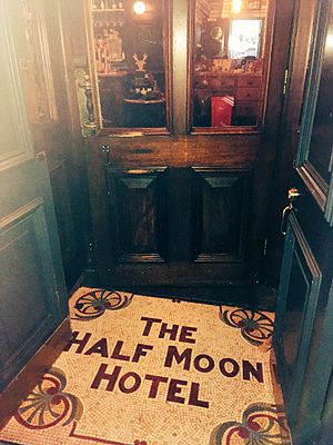 Half Moon Herne Hill doorway mosaic 2018