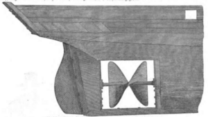 Illustrirte Zeitung (1843) 21 335 1 Archimedische Schraube des Dampfschiffes Archimedes