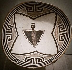 Insect-man (?) Mimbres pot, circa 1000 AD (38027586026)