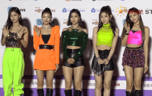 Itzy at Gaon Music Awards red carpet on January 8, 2020.png