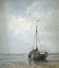 Jacob Maris - Bomschuit op het Scheveningse strand 1880-1899