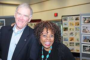John Cornely and Mamie Parker, two contest judges excited for the final day of judging
