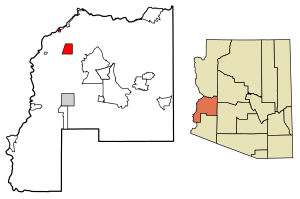 Location of Parker in La Paz County, Arizona