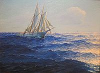 Lionel Walden - 'Racing Yachts', oil on canvas, c. 1900