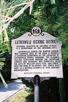 Lutherville Md marker