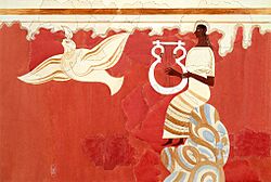 Lyre Player and Bird Fresco from Pylos Throne Room