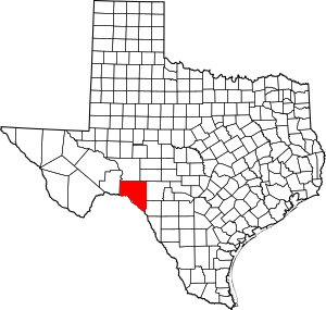 Map of Texas highlighting Val Verde County.svg