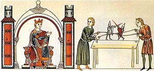 Medieval knight puppets from Hortus Deliciarum