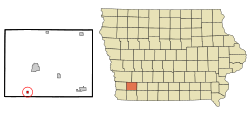 Location of Coburg, Iowa