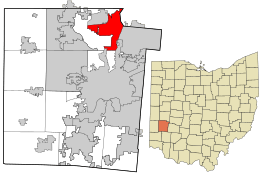 Location in Montgomery County and the state of Ohio