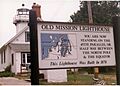 Old Mission Light sign 08-04-98