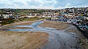 Perranporth Beach and Car Park by Kernow Skies