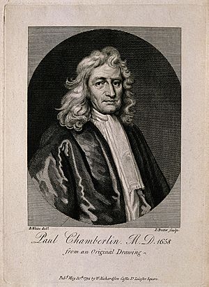 Peter Chamberlen. Line engraving by T. Trotter, 1794, after Wellcome V0001061