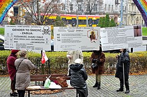 Pikieta modlitewna przeciwników ideologii geneder na placu Zbawiciela 01