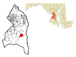 Location of Marlton, Maryland