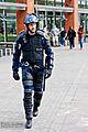 Riot Policeman in Piccadilly Gardens, Manchester