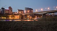 Rostov-on-Don, Don River at night, Russia