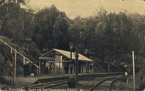 Spring Bluff Railway Station, Queensland, Australia - postcard dated 23 December 1907