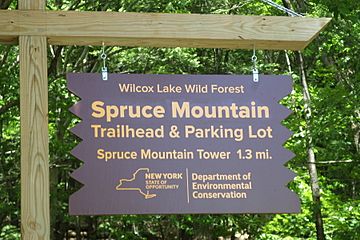 Spruce Mountain trailhead, Corinth NY.jpg