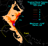 Tammy 2005 rainfall