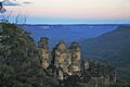 The typical blue haze in the Jamison Valley behand the Three Sister