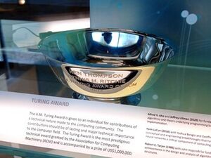 Turing Award, on display at Nokia Bell Labs, NJ, USA, Aug 2025