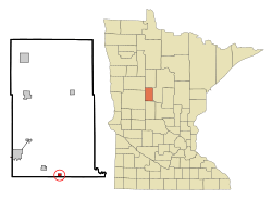 Location of Aldrich, Minnesota