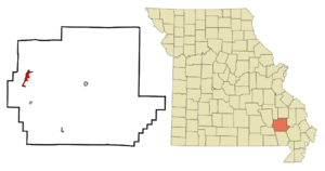 Location of Piedmont, Missouri