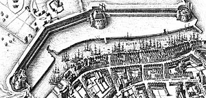 Wenceslas Hollar - Hull defences, detail