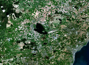 Satellite photograph of Loch Leven and the surrounding area