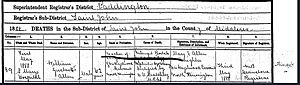 William G. Allen death certificate