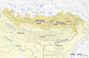 Yarlung Tsangpo map
