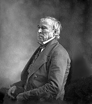Zachary Taylor at the White House daguerreotype by Mathew Brady 1849 (edited)