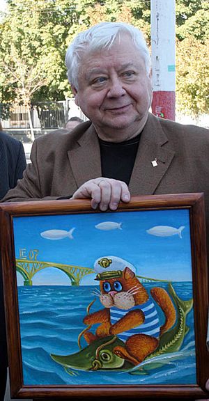 Олег Табаков с картиной