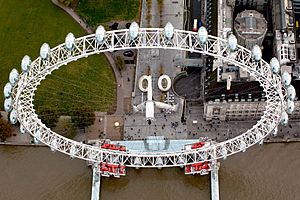 Aerial view of the London Eye. MOD 45146076