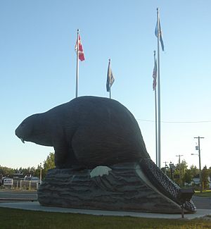 Beaverlodhge beaver statue