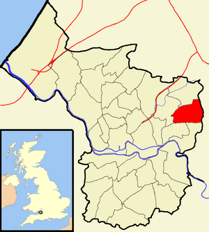 Map showing Hillfields ward on the eastern side of the city