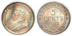 Canada Newfoundland George V 5 Cents 1912.jpg