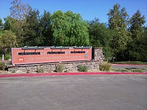 Carbon Canyon Regional Park front sign during summer