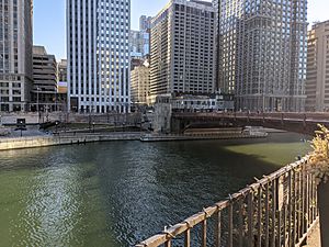 Chicago River dyed green for St. Patrick's Day 2