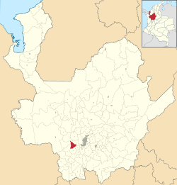 Location of Armenia within Antioquia Department