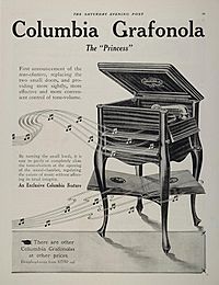 Columbia Grafonola 1912SAP ad