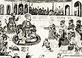 Detail of a mural from Gurdwara Baba Atal Rai depicting Guru Tegh Bahadar and a young Guru Gobind Singh receiving a delegation of Kashmiri Pandits whom petition their help against religious persecution
