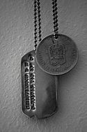Dog Tag with religious attachment