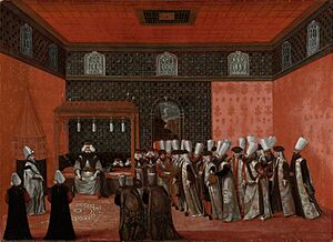 Een ambassadeur op audiëntie bij sultan Ahmed III Rijksmuseum SK-A-4080