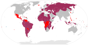 Electoral systems for heads of state map direct