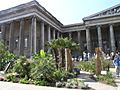 England; London - The British Museum, Facade South Front ~ -Main Entrance + West Wing- Colonnade + The Africa Garden.2