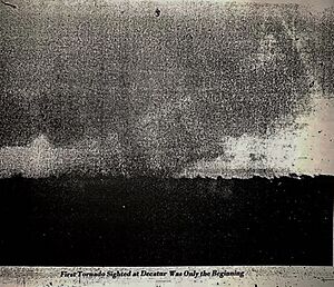 First F5 tornado in Tanner, Alabama, seen from Decatur - April 3, 1974.jpg