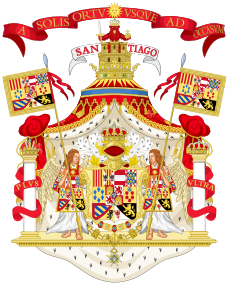 Full Ornamented Royal Coat of Arms of Spain (1761-1868 and 1874-1931)